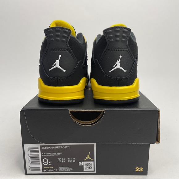 Nike Air Jordan 4 Retro TD “Thunder/Tour Yellow” 2023 - Picture 4 of 4